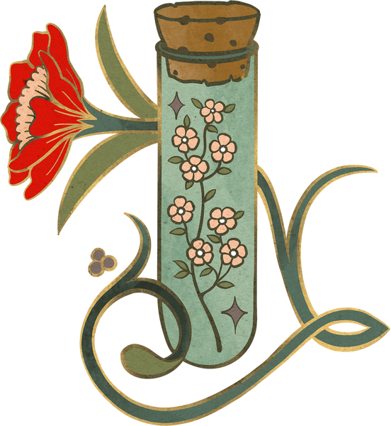 Magic Potion Bottled Flower Vintage Faecore Elements, Fashion & Creatures